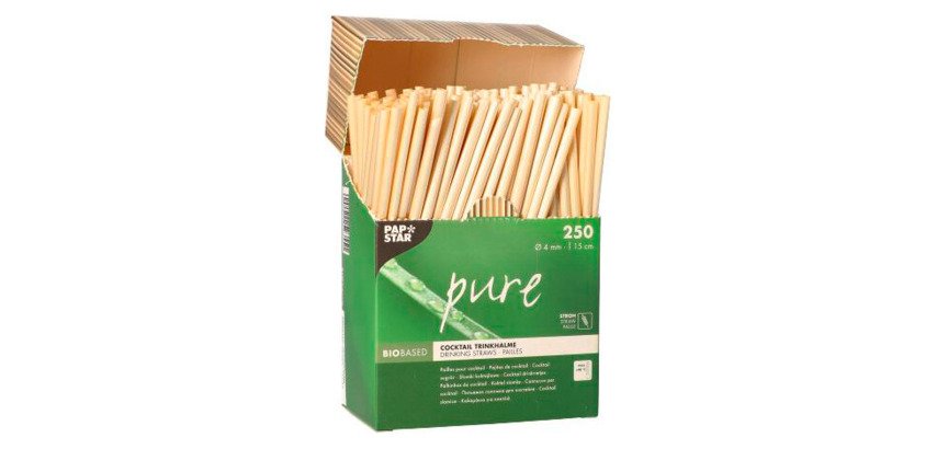Paille en paille Longueur 15 cm - Lot de 250