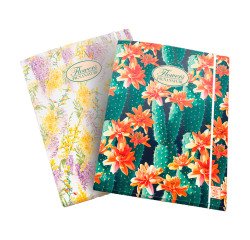 Cartelline a tre lembi dorso 1,2 cm 26 x 35.5 cm con elastico Pigna Nature Flowers