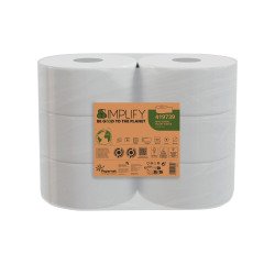 Carta igienica Mini Jumbo Papernet Simplify 2 veli 6 rotoli da 557 strappi