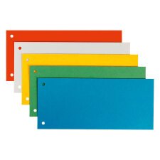 Intercalaires demi format A4, couleurs assorties - Lot de 25