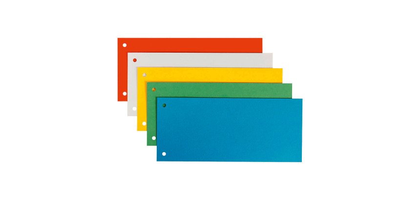 Intercalaires demi format A4, couleurs assorties - Lot de 25