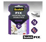 3M Ruban adhésif de fixation -Fix pour miroir, blanc