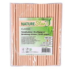 Paille en papier rigide Classic - Lot de 100