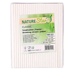 Paille en papier rigide Classic - Lot de 100