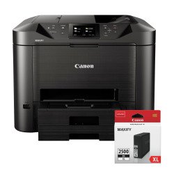Canon Imprimante multifonction 4 en 1 jet d'encre couleur Wifi MB5450 + cartouche 2500XL