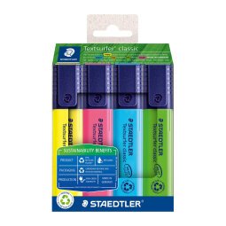 Subrayadores fluorescentes Texliner reciclado - Pack de 4