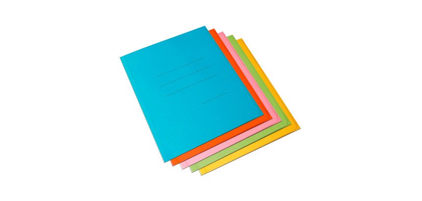 Cartelline a tre lembi Zaffiro in cartoncino 200 grammi colori tenui assortiti confezione da 50 pezzi