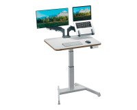 En_scrivania compatta elettrica sit-stand bianco