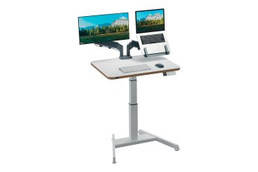 En_scrivania compatta elettrica sit-stand bianco