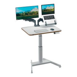 En_scrivania compatta elettrica sit-stand bianco