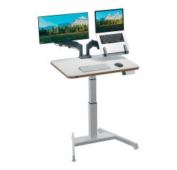 En_scrivania compatta elettrica sit-stand bianco
