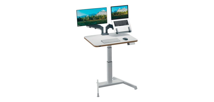 Scrivania compatta elettrica Leitz Sit-Stand colore bianco