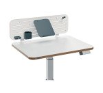 Pannello Forato bianco Leitz Ergo grande 80x25 cm con Accessori - Supporto PC/Smartphone,Portapenne e Gancio