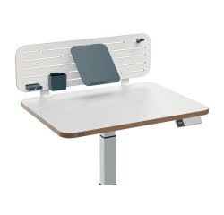 Pannello Forato bianco Leitz Ergo grande 80x25 cm con Accessori - Supporto PC/Smartphone,Portapenne e Gancio