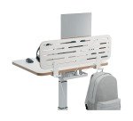 Pannello Forato bianco Leitz Ergo grande 80x25 cm con Accessori - Supporto PC/Smartphone,Portapenne e Gancio