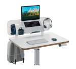 Pannello Forato bianco Leitz Ergo grande 80x25 cm con Accessori - Supporto PC/Smartphone,Portapenne e Gancio