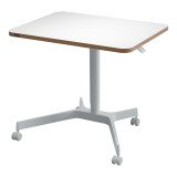 En_scrivania compatta pneumatica sit-stand bianco