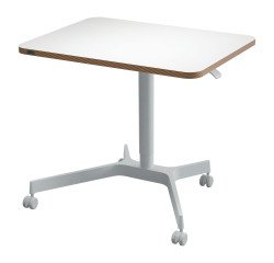 En_scrivania compatta pneumatica sit-stand bianco
