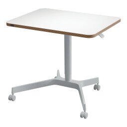 En_scrivania compatta pneumatica sit-stand bianco