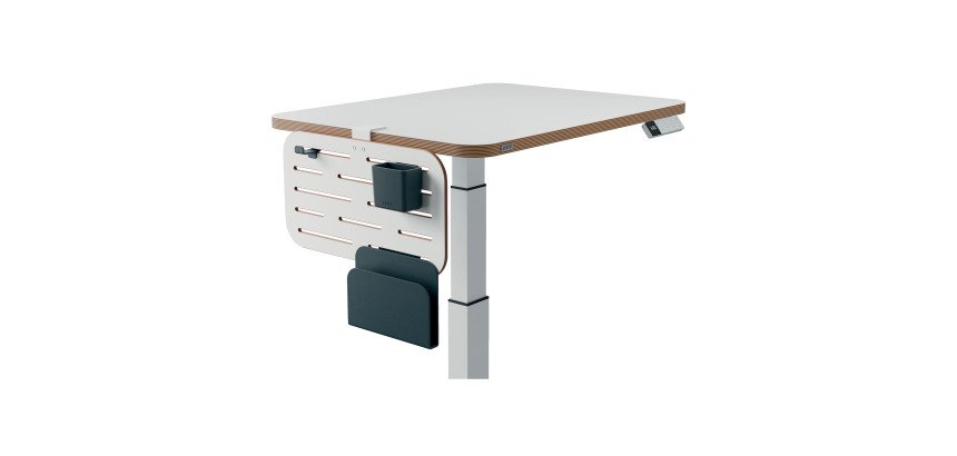 Pannello Forato bianco Leitz Ergo Piccolo 42 x 25 cm con Accessori - Portapenne, Gancio e Portariviste