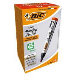 BIC Marking 2000 Permanent Marker Medium Bullet 2 mm Black Pack of 12