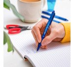BIC Soft Feel Retractable Ballpoint Pen Grip Medium 0.4 mm Black Pack of 12