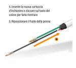 BIC Ballpoint Pen Refill 4 Colours 0.4 mm Black Pack of 2