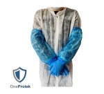 Manchettes polyéthylène bleues - Sachet de 100