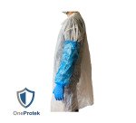 Manchettes polyéthylène bleues - Sachet de 100