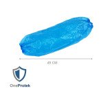 Manchettes polyéthylène bleues - Sachet de 100