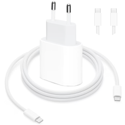Pack Apple: chargeur rapide + câble USB-C 2m - pour iPhone 15 ou plus récent