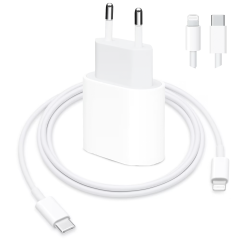 Apple Pack: fast charger + 2m Lightning cable - for iPhone 14 or older