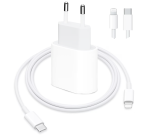 Pack Apple: chargeur rapide + câble 2m Lightning - pour iPhone 14 ou plus ancien