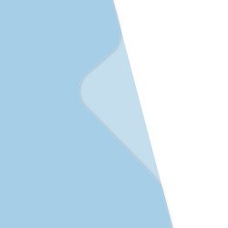 Chemise coin plastique Oxford Fard'Liss A4 PVC 20/100e translucide bleu - Paquet de 10 pochettes