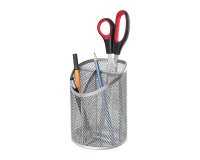 Pot à crayons Office, en fil métallique, argent