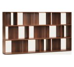 Lot de 9 étagères Litto modulables en placage de bois 202 x 114 cm