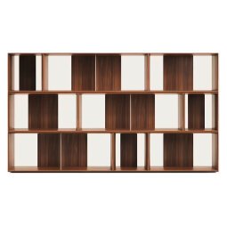 Lot de 9 étagères Litto modulables en placage de bois 202 x 114 cm