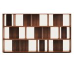 Lot de 9 étagères Litto modulables en placage de bois 202 x 114 cm