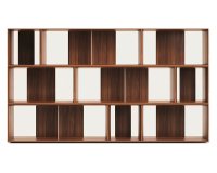 Lot de 9 étagères Litto modulables en placage de bois 202 x 114 cm