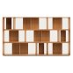 Lot de 9 étagères Litto modulables en placage de bois 202 x 114 cm