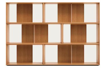 Lot of 6 Litto modular shelves in veneer 168 x 114 cm