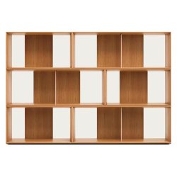 Lot de 6 étagères Litto modulables en placage de bois 168 x 114 cm