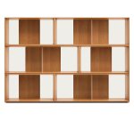 Lot de 6 étagères Litto modulables en placage de bois 168 x 114 cm