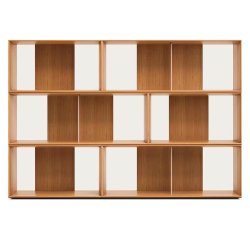 Lot of 6 Litto modular shelves in veneer 168 x 114 cm