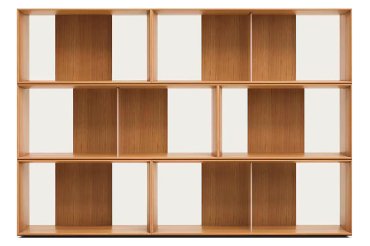 Lot de 6 étagères Litto modulables en placage de bois 168 x 114 cm