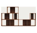 Lot de 6 étagères Litto modulables en placage de bois 101 x 152 cm