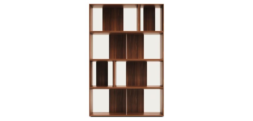 Lot de 6 étagères Litto modulables en placage de bois 101 x 152 cm