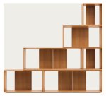 Lot de 6 étagères Litto modulables en placage de bois 101 x 152 cm