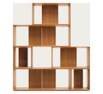Lot de 6 étagères Litto modulables en placage de bois 101 x 152 cm