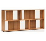 Lot de 4 étagères Litto modulables en placage de bois 168 x 76 cm